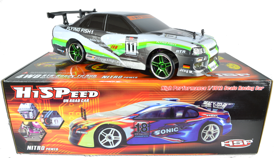 Green Nissan Skyline Electric RC Drift Car 2.4GHz